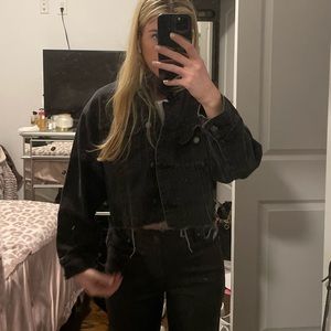Abercrombie cropped Jean jacket